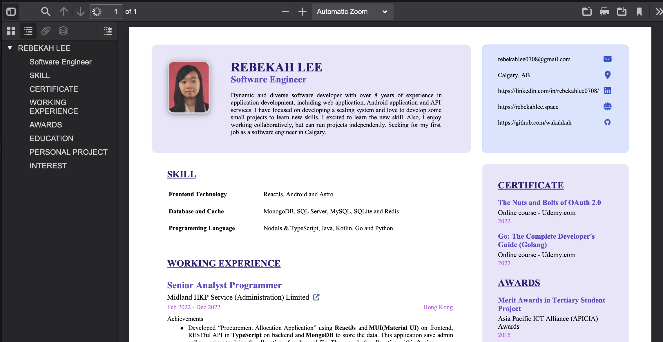 Resume Generator